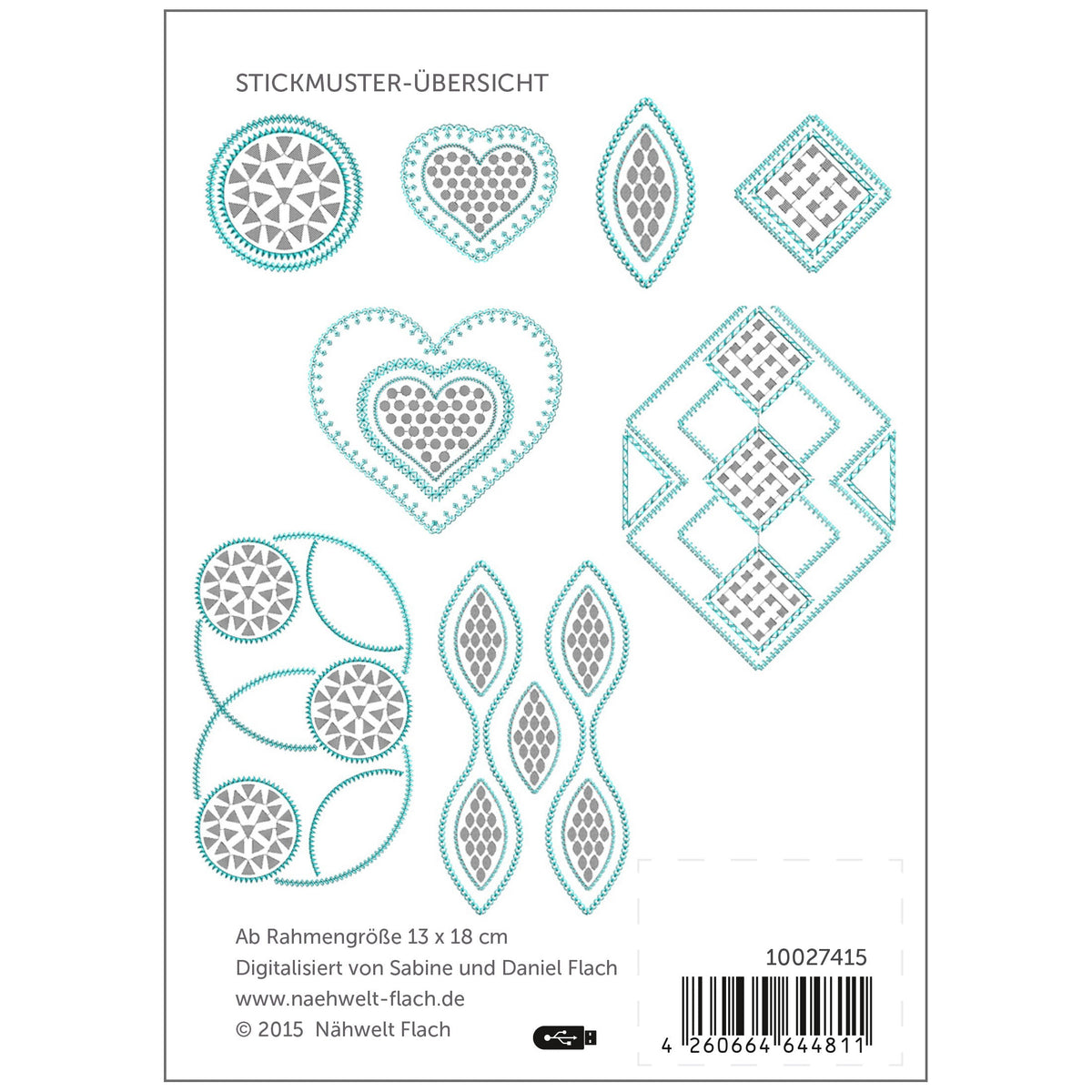 Nähwelt Flach Stickmuster USB "Cutwork Motive II"