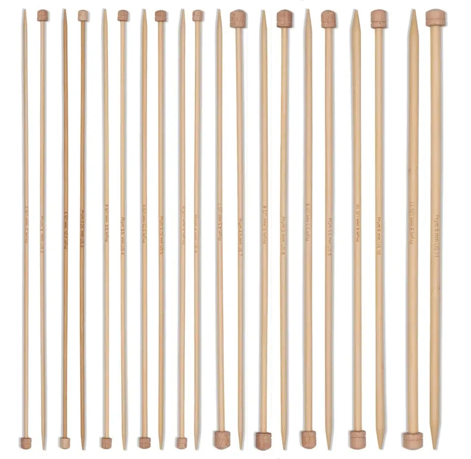 Prym Jackenstricknadel-Set in Nadeltasche Bambus (Stärken 3,0-8,5 mm/ 33 cm)