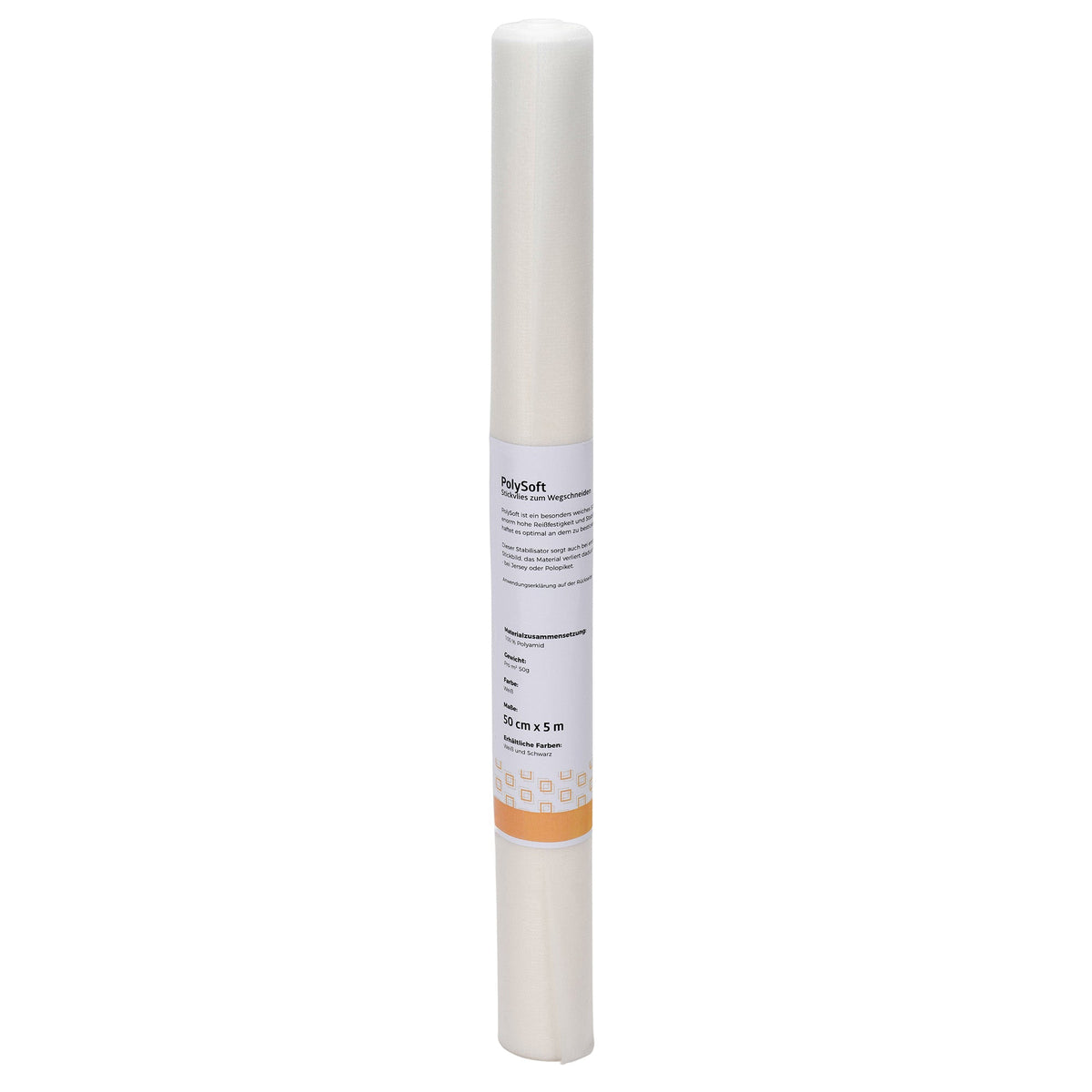 Semplix PolySoft (50 cm x 5 m/ Stickvlies zum Wegschneiden/ weiß)