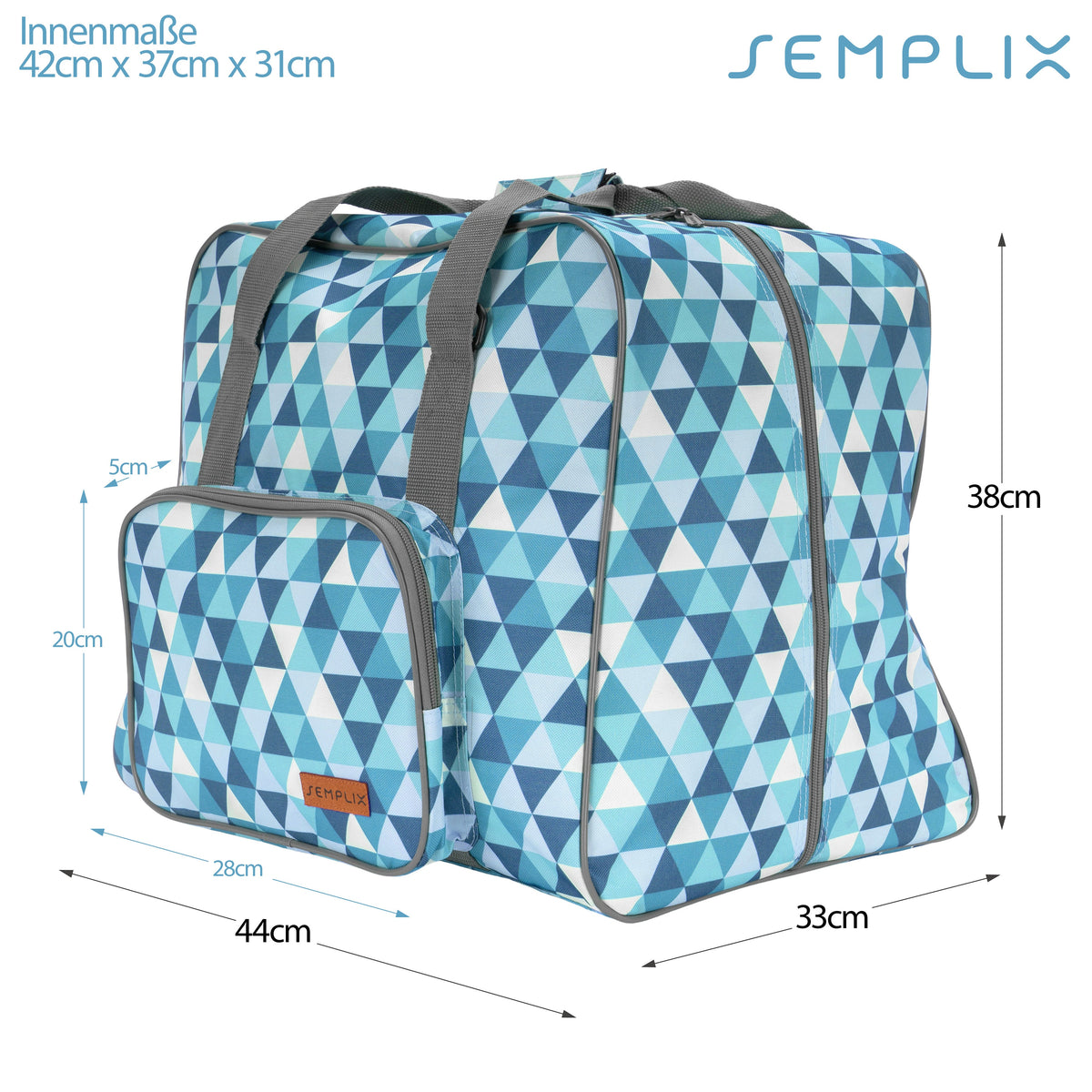 Semplix Overlocktasche Diamond Design (petrol/türkis)