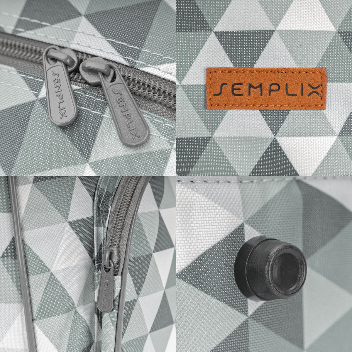Semplix Overlocktasche Diamond Design (stein/grau)