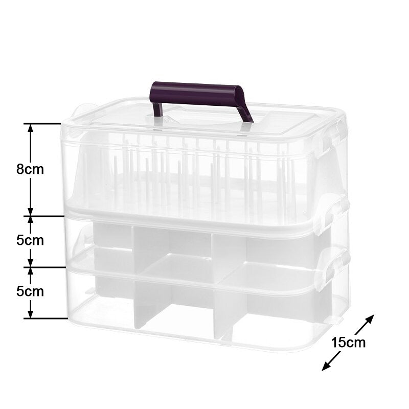 BabySnap Zubehörbox Klarsichtbox (3 Lagen inkl. Garn-Organizer)