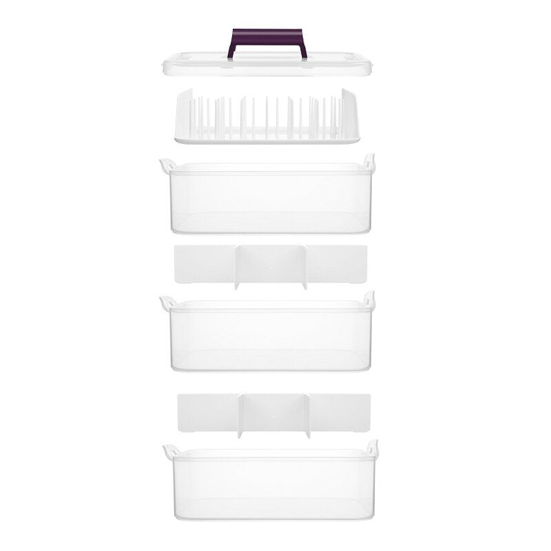 BabySnap Zubehörbox Klarsichtbox (3 Lagen inkl. Garn-Organizer)