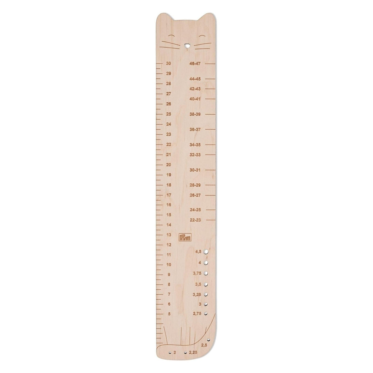 Prym Sockenlineal  (Birkenholz/ 350 x 60 x 3 mm)