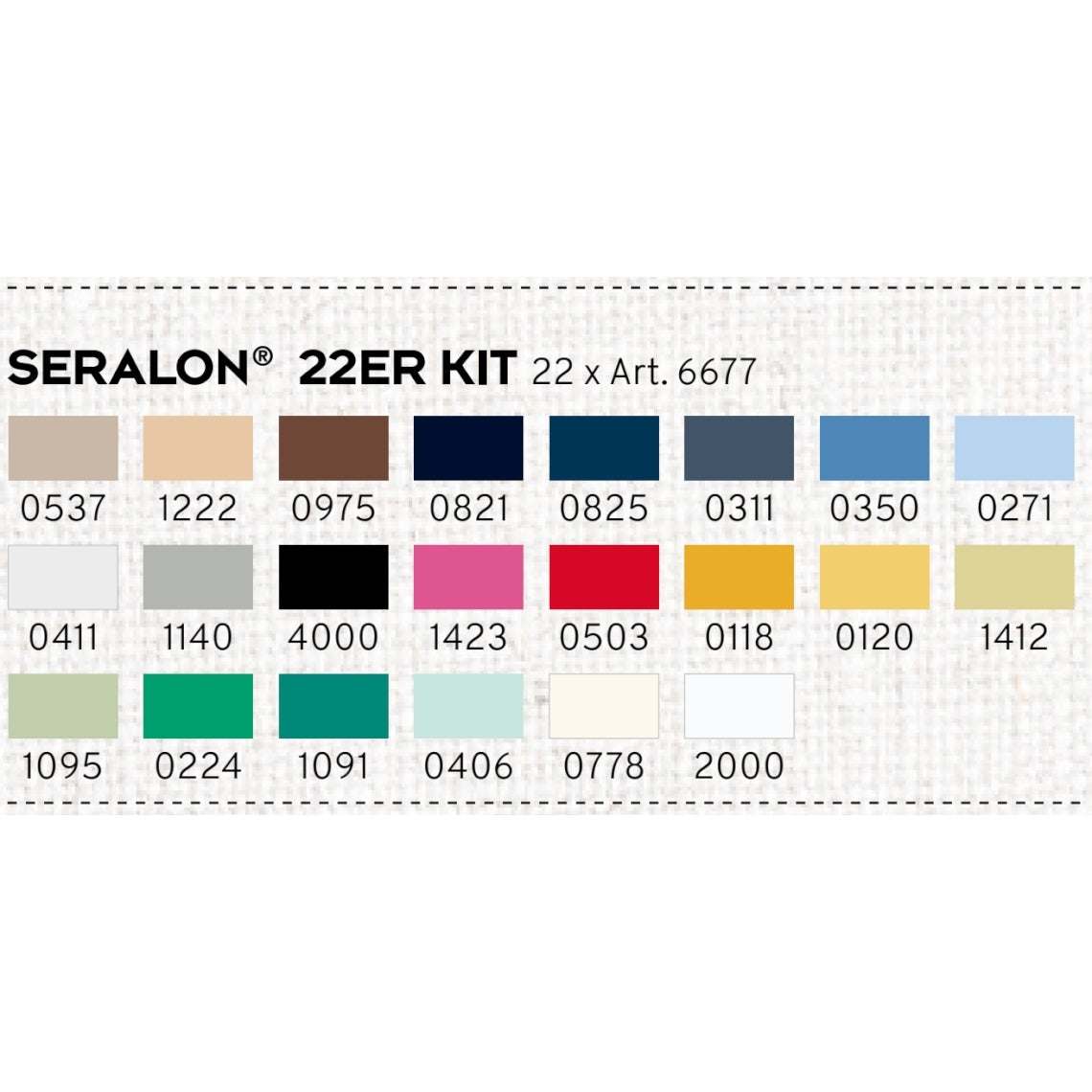 Amann Mettler Seralon No.100 Garnset (22 Farben/ 100 m)