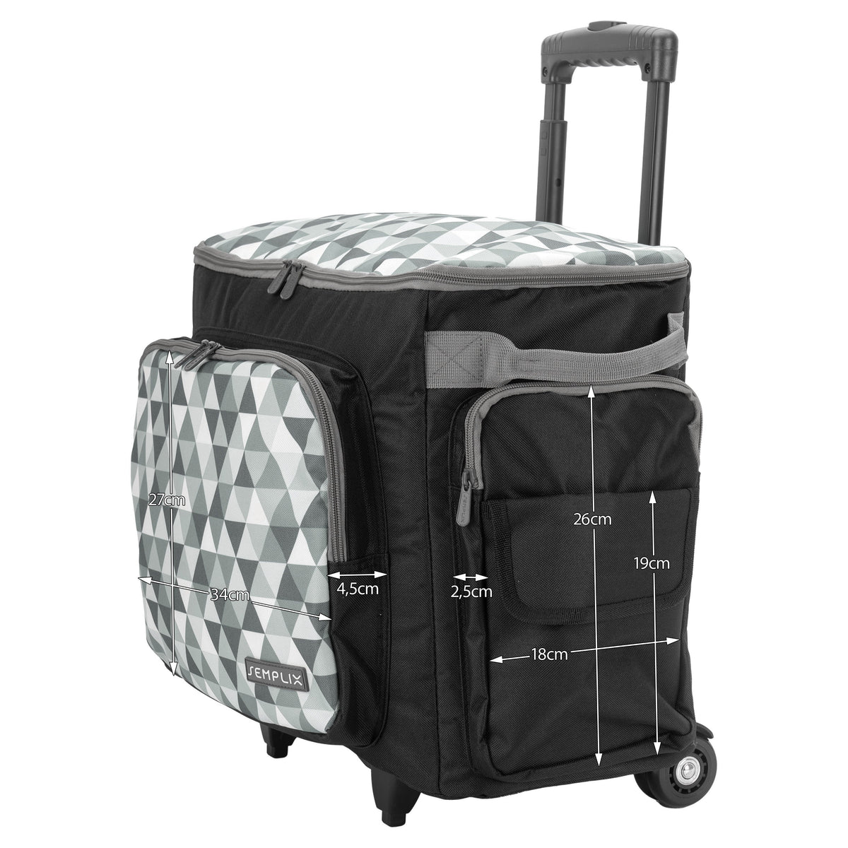 Semplix Nähmaschinentrolley Diamond Crystal (stein/grau)