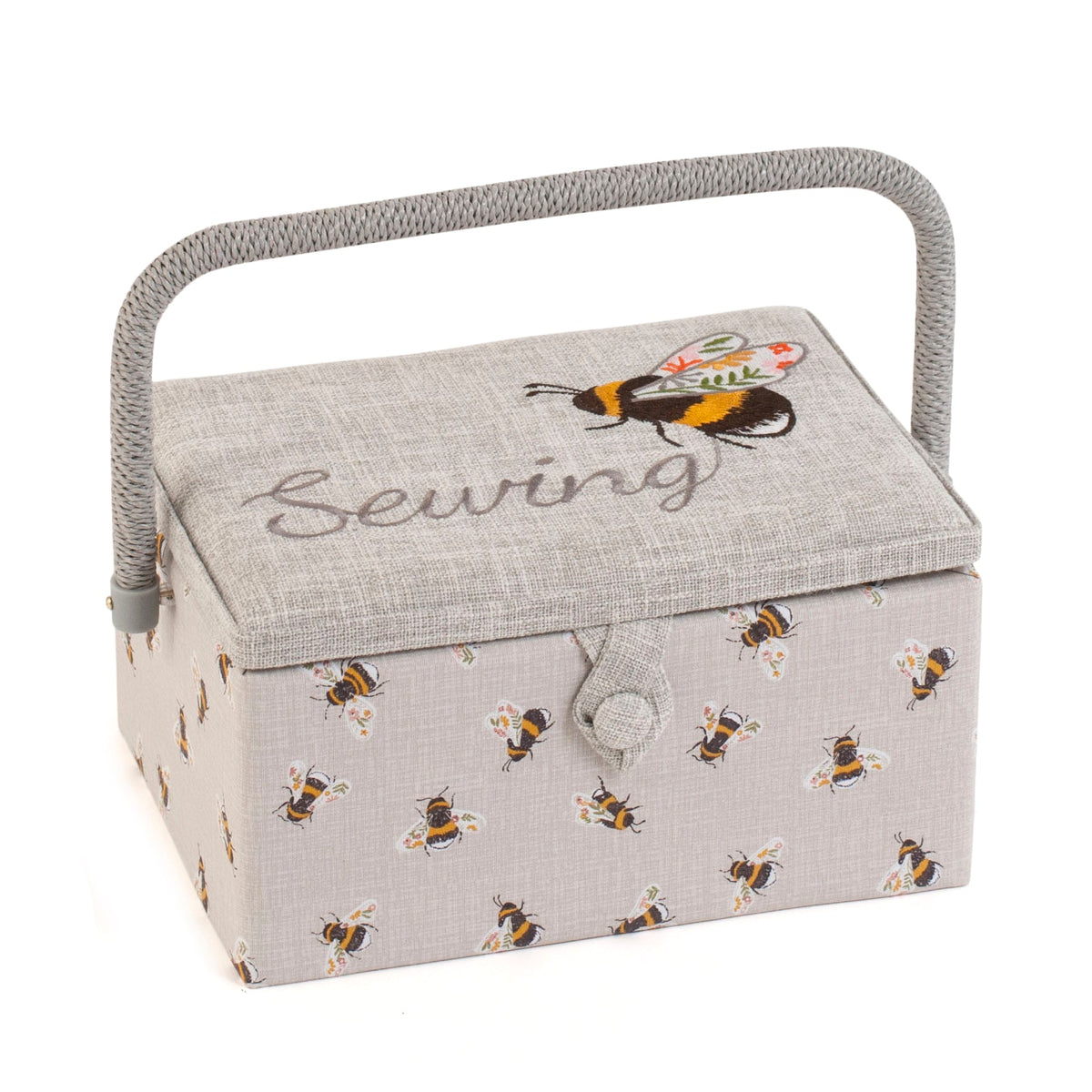 Nähkorb von Hobby Gift Sewing-Bienen (bestickt / M / 26 x 19 x 14,5 cm)