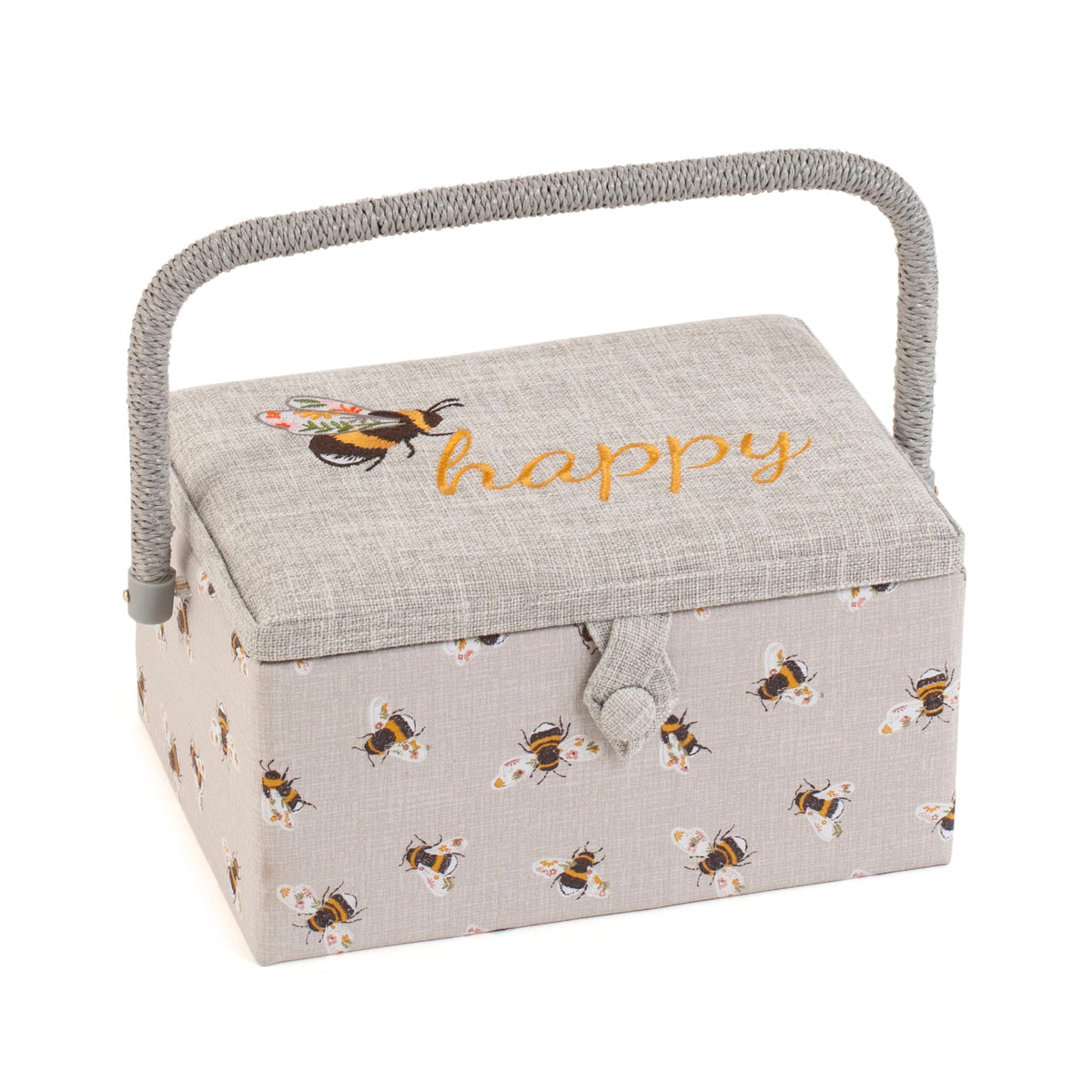 Nähkorb von Hobby Gift Happy-Bienen (bestickt/ M / 26 x 19 x 14,5 cm)