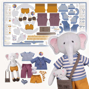 Kullaloo Cut & Sew Panel "DRESS ME BESTIE" EDDY ELEFANT (80 x 155 cm)