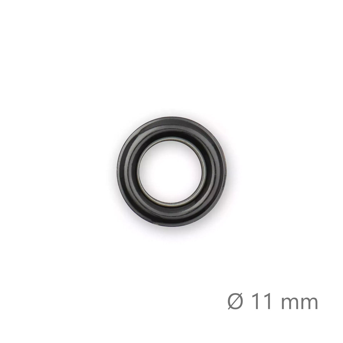 Prym Ösen mit Scheiben (11 mm/ schwarz-silberfarbig/ 20 St.)
