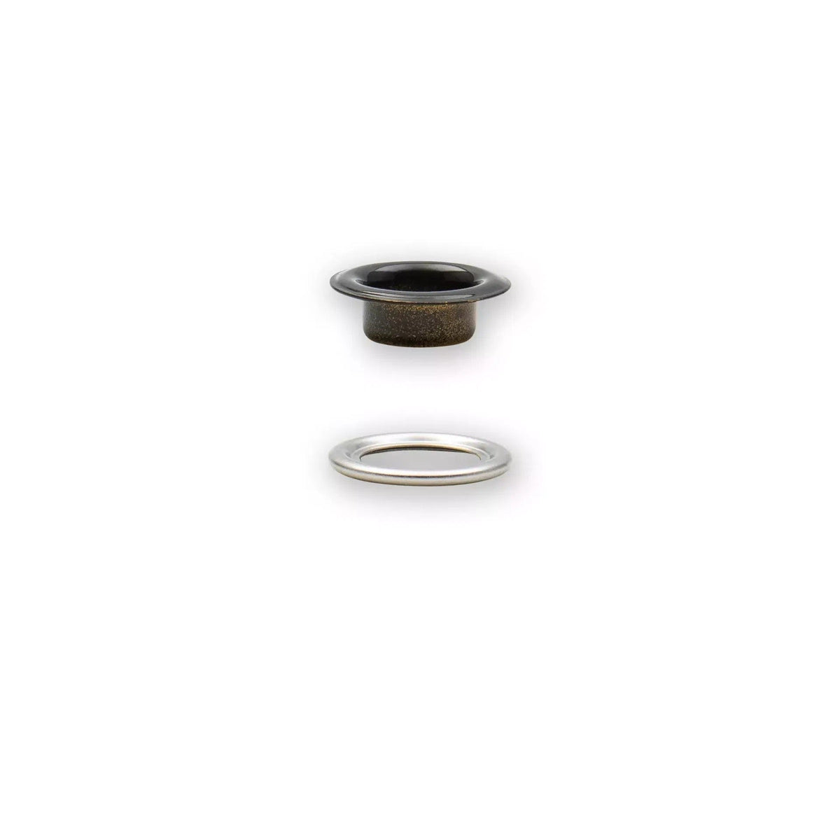 Prym Ösen mit Scheiben (11 mm/ schwarz-silberfarbig/ 20 St.)
