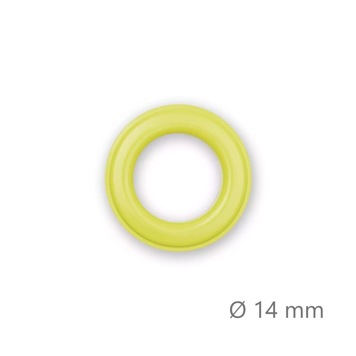 Prym Ösen mit Scheiben (14 mm/ gelb-silberfarbig/ 15 St.)