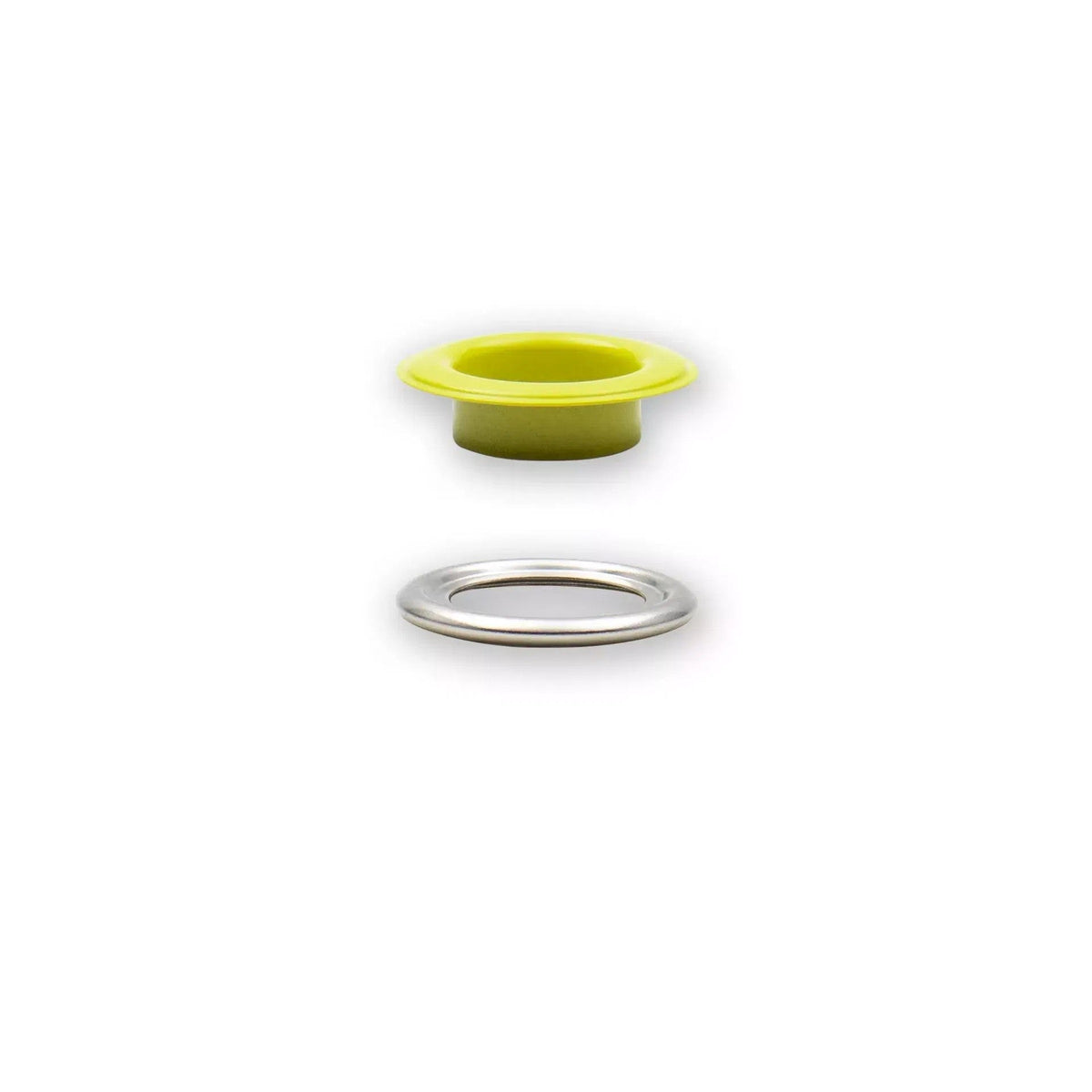 Prym Ösen mit Scheiben (14 mm/ gelb-silberfarbig/ 15 St.)