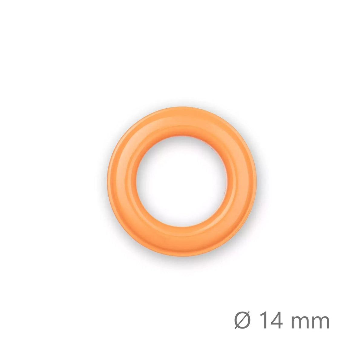 Prym Ösen mit Scheiben (14 mm/ orange-silberfarbig/ 15 St.)