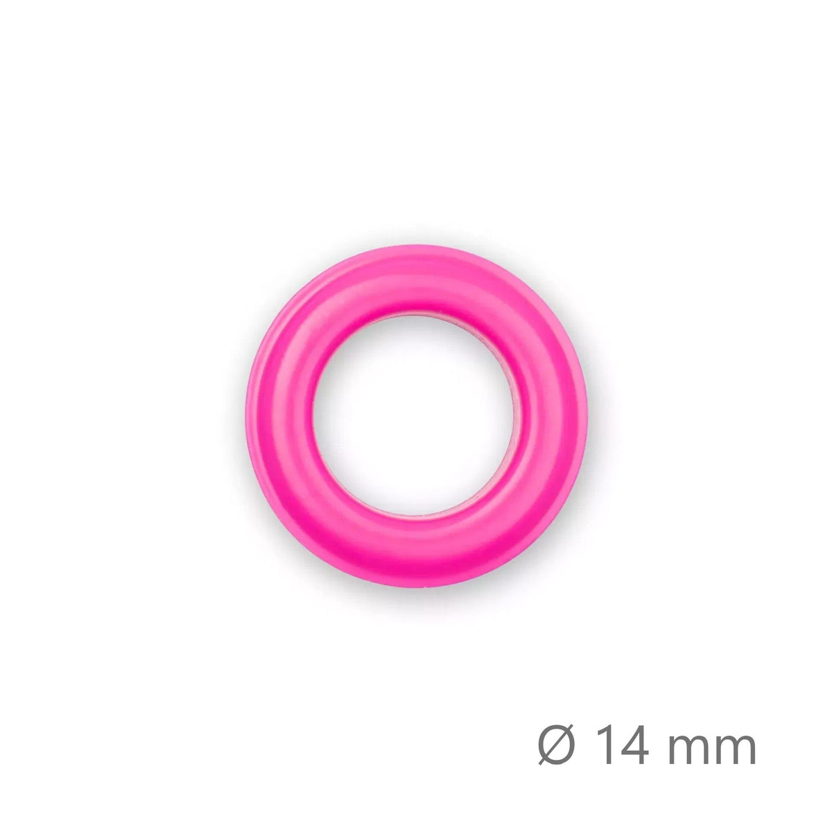 Prym Ösen mit Scheiben (14 mm/ pink-silberfarbig/ 15 St.)
