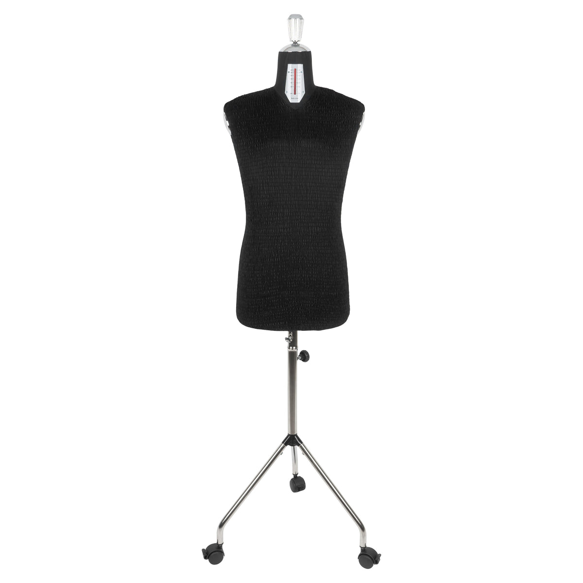 Fabma Schneiderpuppe/Schneiderbüste Herren / mit Rollen (männlich / Plus-Size-Größe 42 - 54 / schwarz / verstellbar)