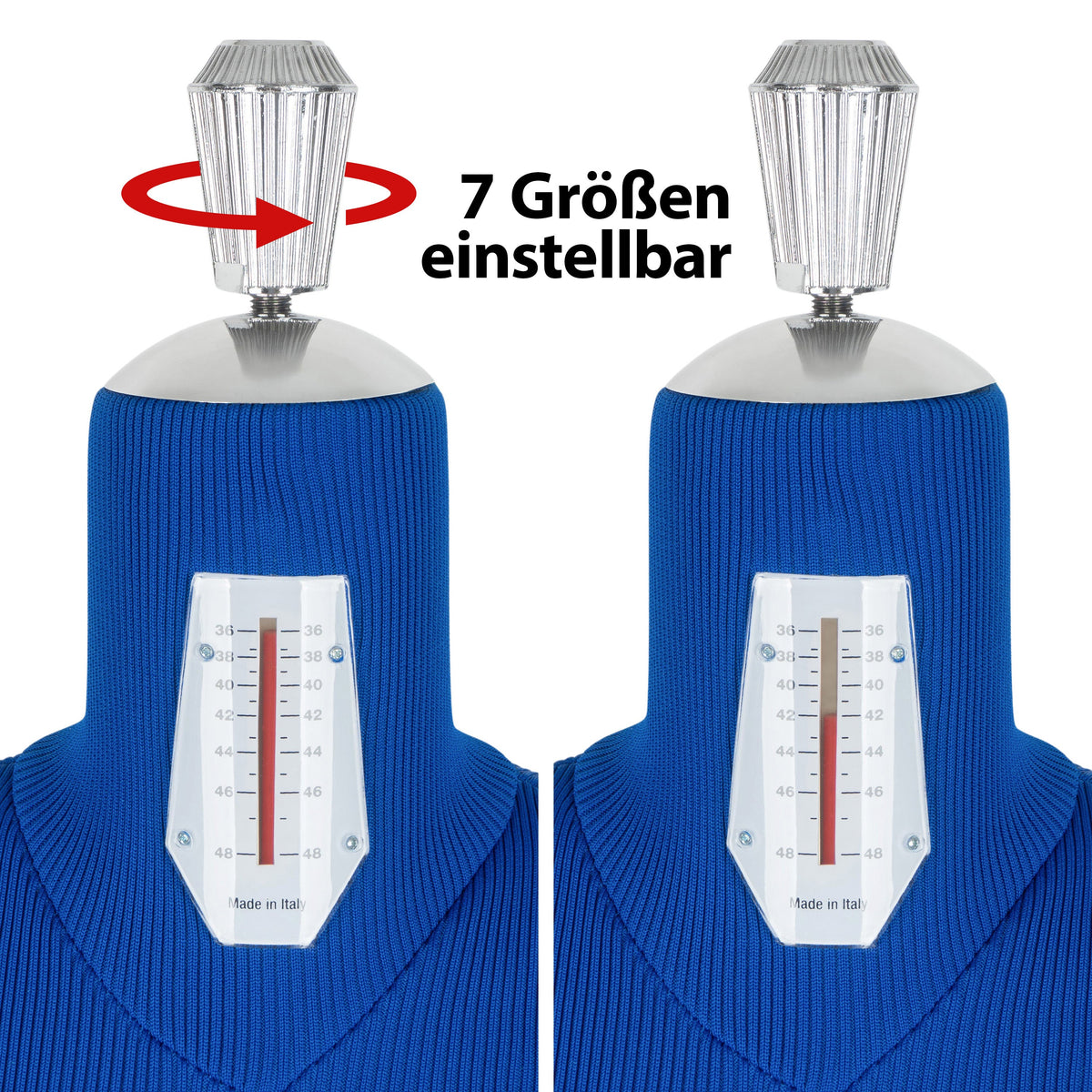 Fabma Schneiderpuppe/Schneiderbüste SMART / mit Sockel (weiblich / Größe 36 - 48 / blau / verstellbar)