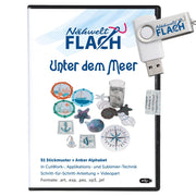 Nähwelt Flach USB unter dem Meer (51 Muster + Alphabet)