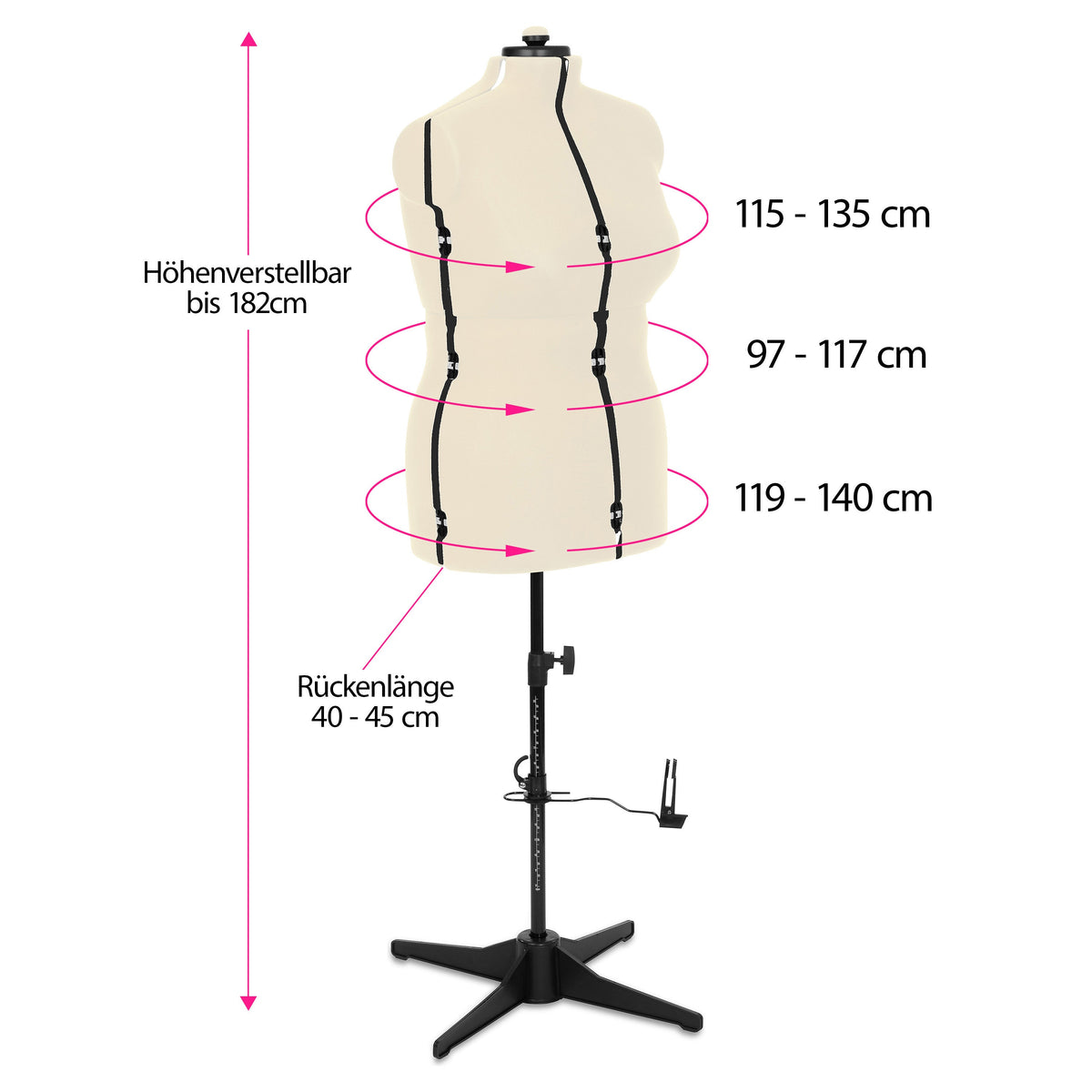 Schneiderpuppe Supa Fit "L" gebraucht (verstellbar / beige)