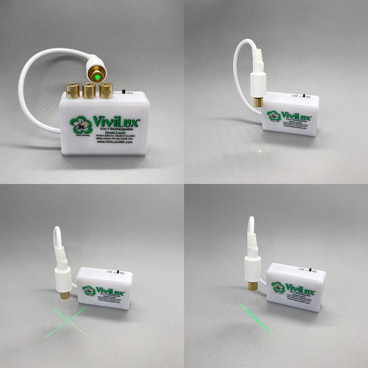 ViviLux 3-in-1 Markier-Laser-System (grün / wiederaufladbar / magnetisch)