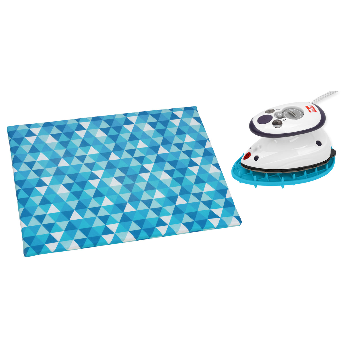 Semplix Bügel-Set mit Ablage und Prym Mini-Bügeleisen (petrol/türkis)