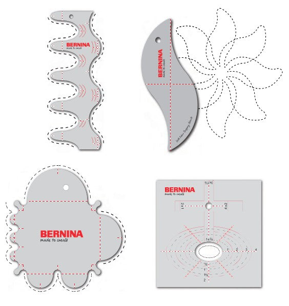 Bernina Formschablonen-Set Kurven und Muscheln