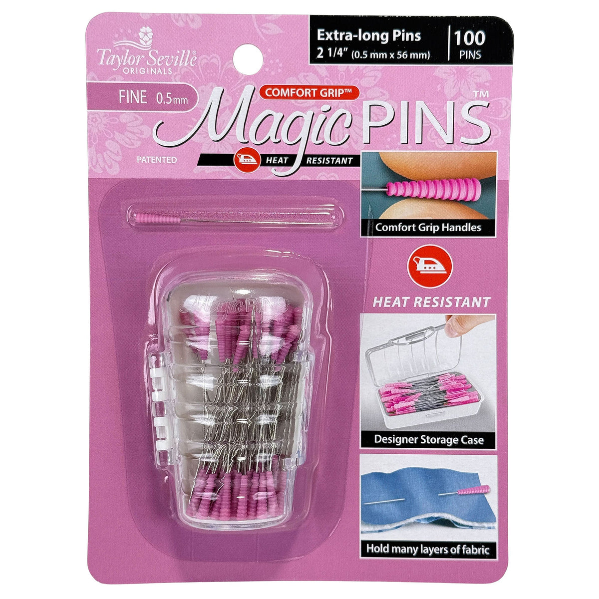 Taylor Seville Magic Pins Stecknadeln Extra Long FINE (100er Pack)