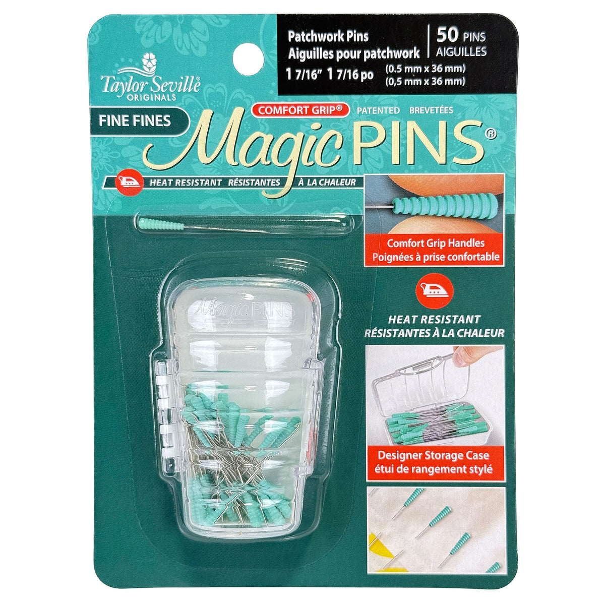 Taylor Seville Magic Pins Patchworkstecknadeln FINE (50er Pack)