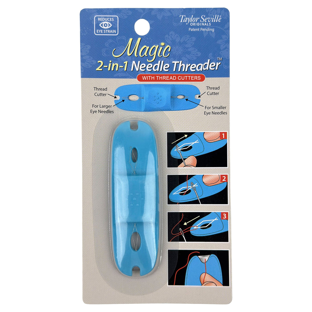 Taylor Seville Magic 2-in1 Needle Threader - Nadeleinfädler mit Abschneider
