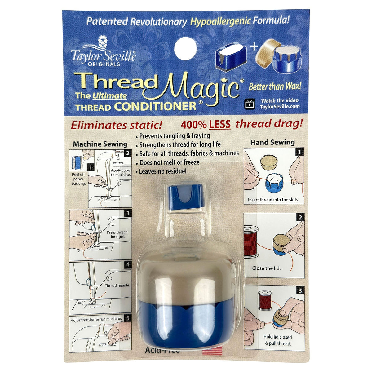 Taylor Seville Thread Magic Conditioner - Fadenpflege Kombipack (rund / eckig)