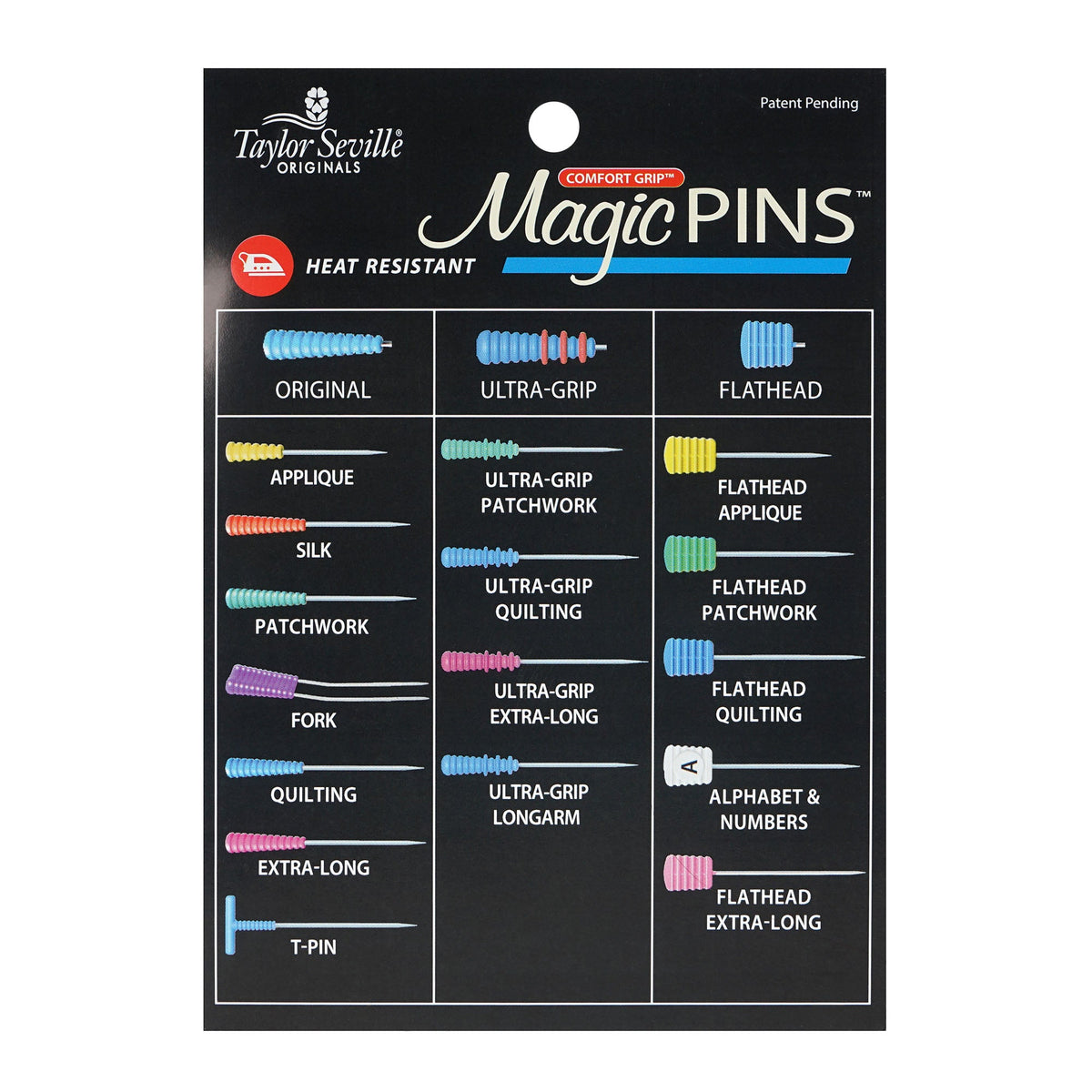 Taylor Seville Magic Pins Fork & Flat Sample Card