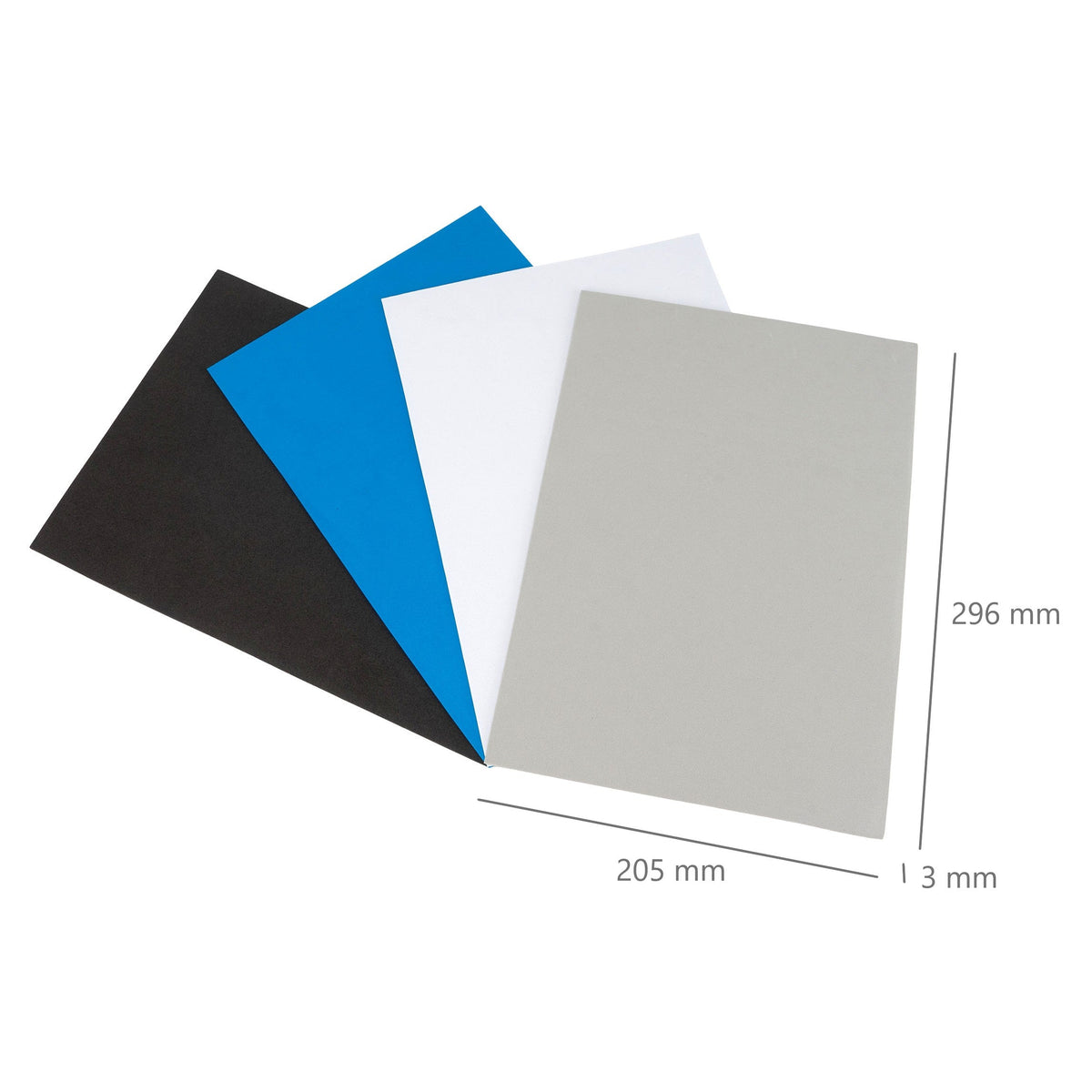 3D Stickschaum (L 296 x B 205 x T 3 mm / 2 Stück / verschiedene Farben)
