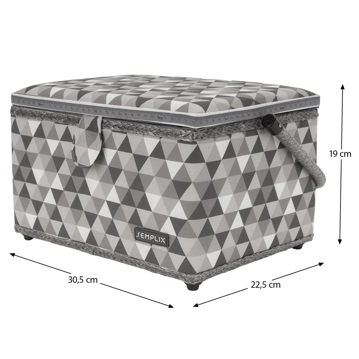 Semplix Nähkorb Diamond (anthrazit/grau)