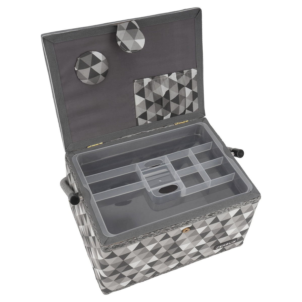 Semplix Nähkorb Diamond (anthrazit/grau)