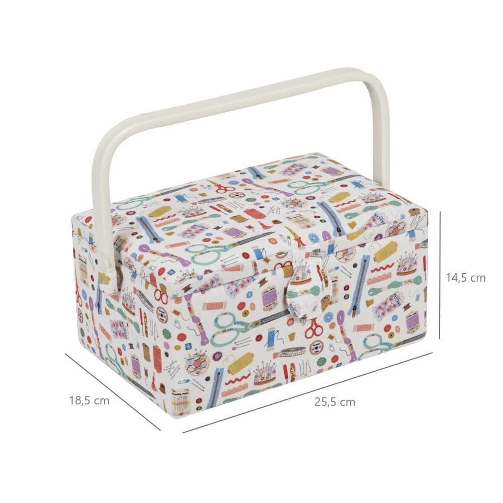Nähkorb von Hobby Gift Nähzubehör (M / L 18,5 x T 25,5 x H 14,5 cm)