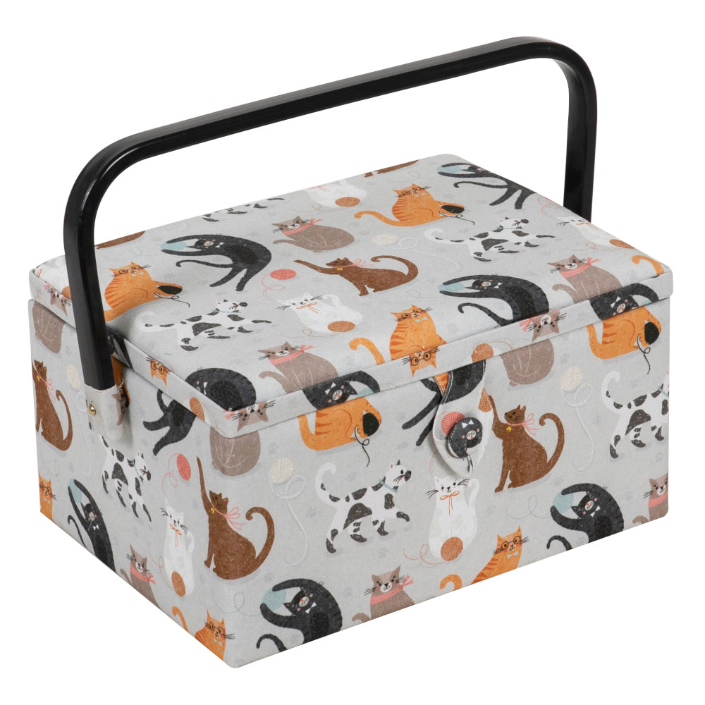 Nähkorb von Hobby Gift Cats (M / L 25,5 x T 18,5 x H 14,5 cm)