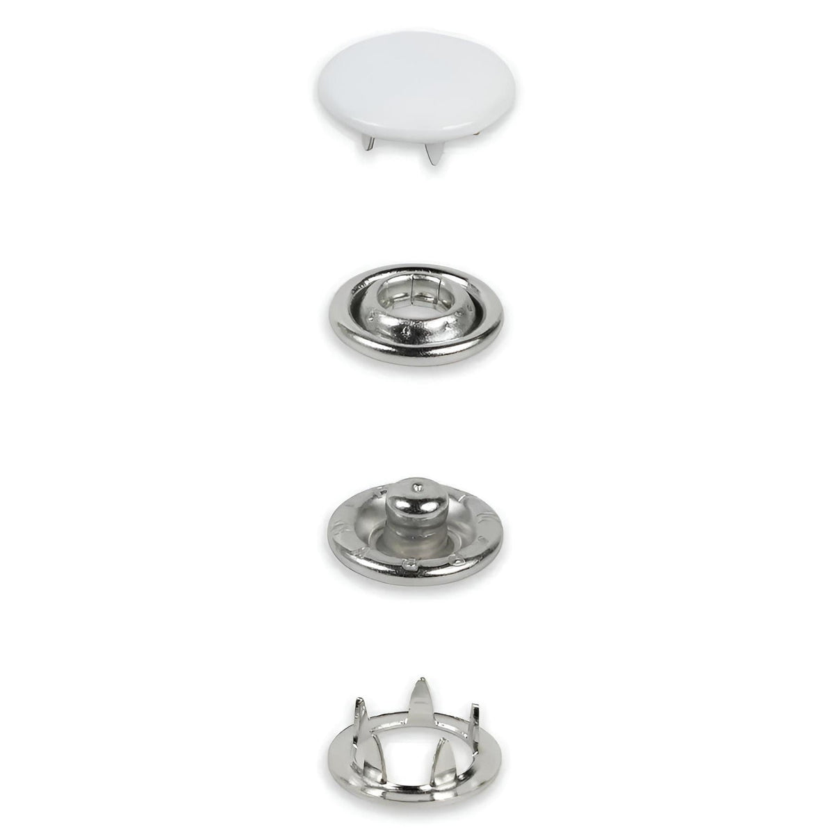Prym Druckknöpfe Jersey (12 mm/ weiß/ 20 St.)