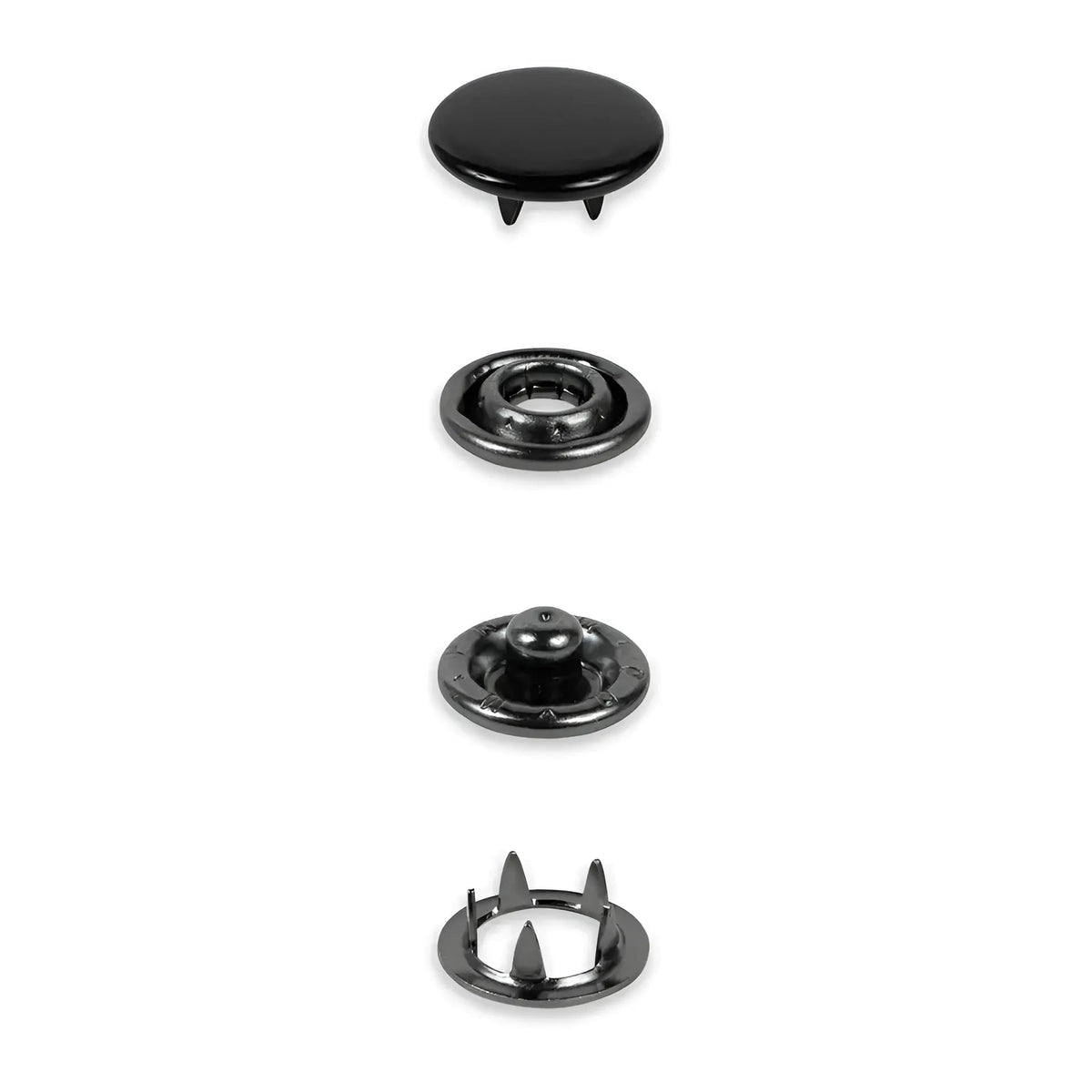 Prym Druckknöpfe Jersey (12 mm/ schwarz/ 20 St.)
