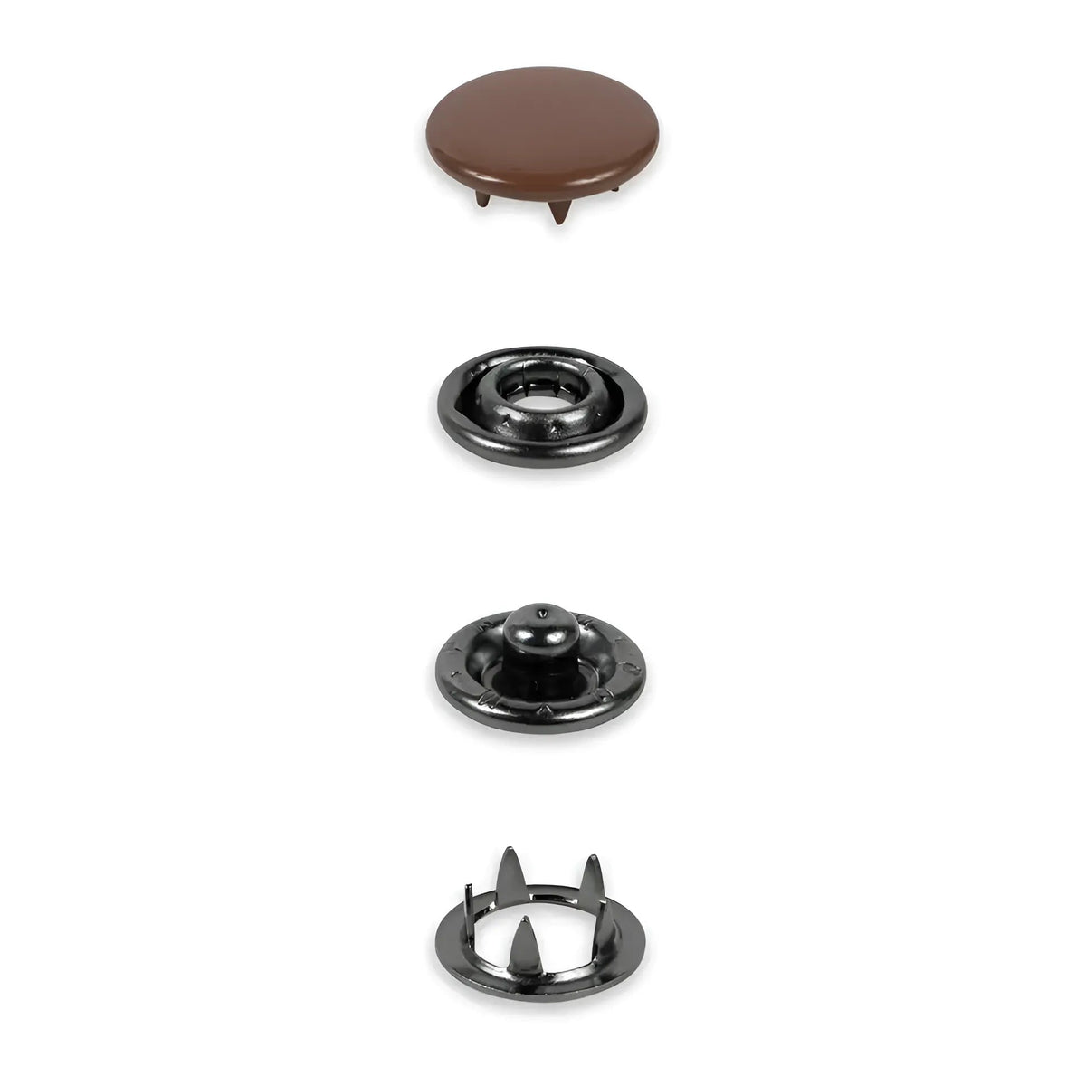 Prym Druckknöpfe Jersey (12 mm/ dunkelbraun / 20 St.)
