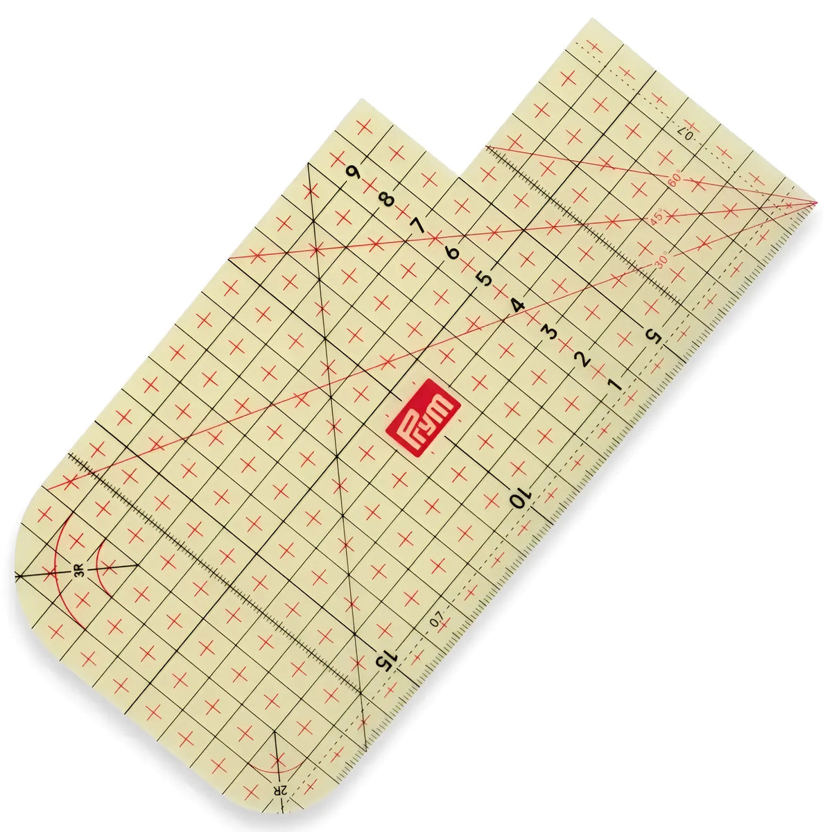 Prym Bügellineal 10 x 20 cm (mit L-Ausschnitt / transparent)