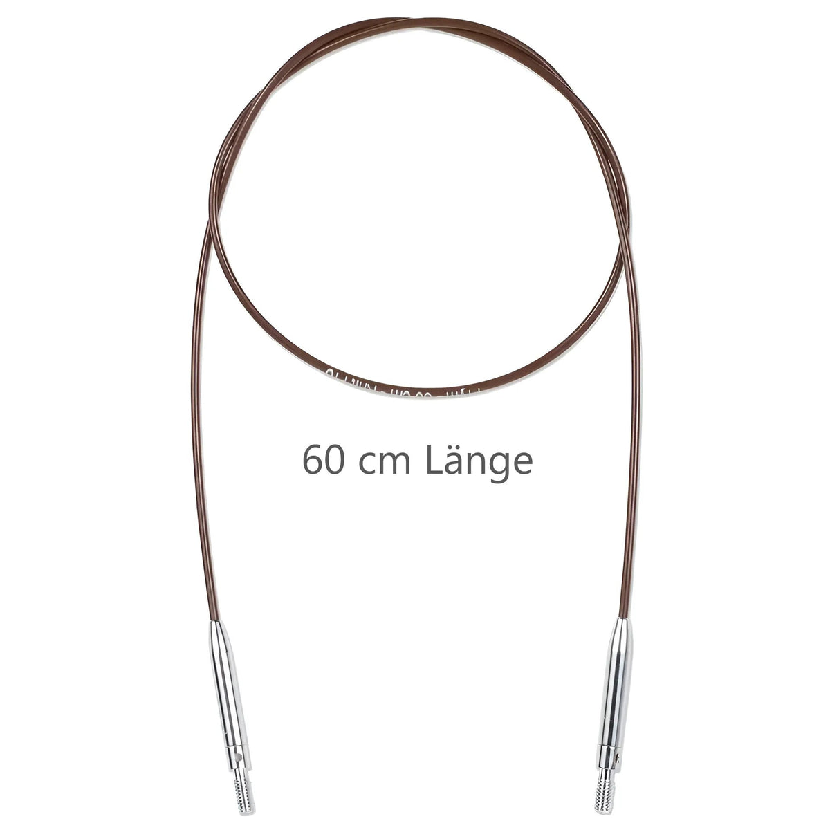 Prym Natural Kunststoffseil 60 cm (360° drehbare Endstücke / austauschbare Nadelspitzen)