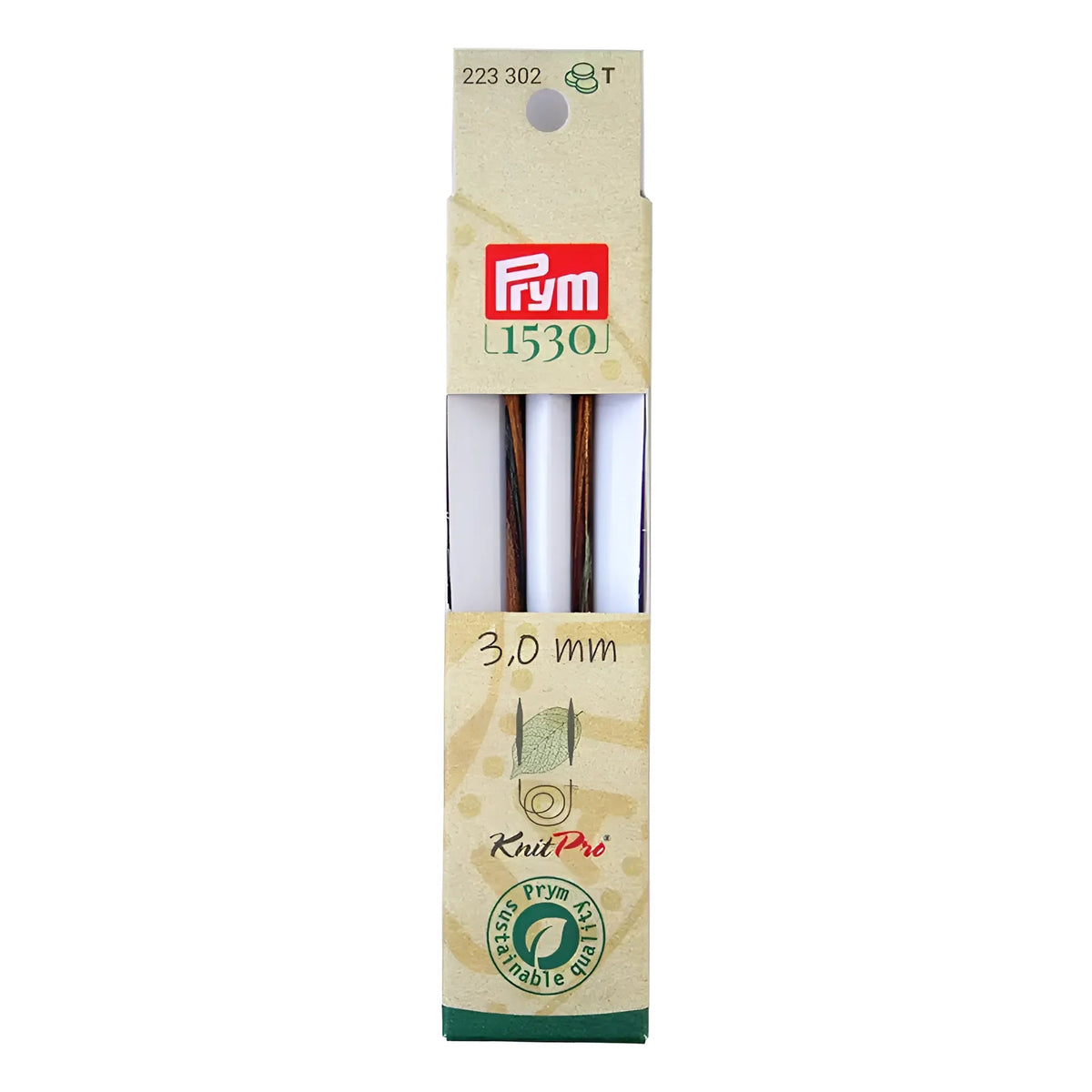 Prym Rundstricknadelspitzen lang Natural (Stärke 3,0 / 11,6 cm)