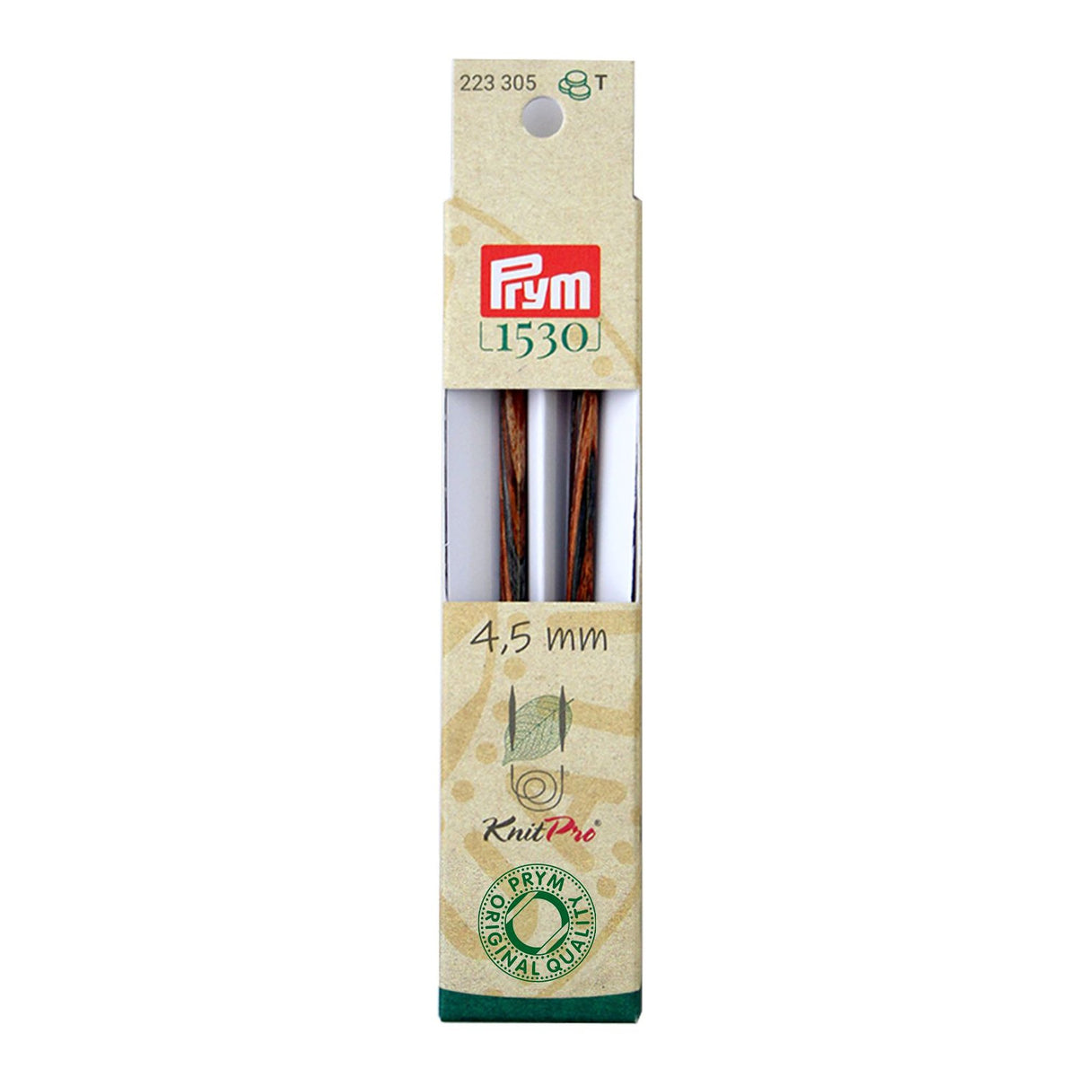 Prym Rundstricknadelspitzen lang Natural (Stärke 4,5 / 11,6 cm)