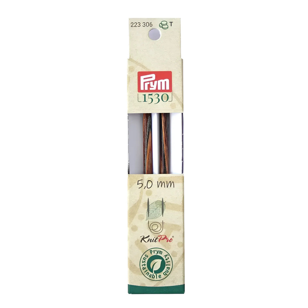 Prym Rundstricknadelspitzen lang Natural (Stärke 5,0 / 11,6 cm)