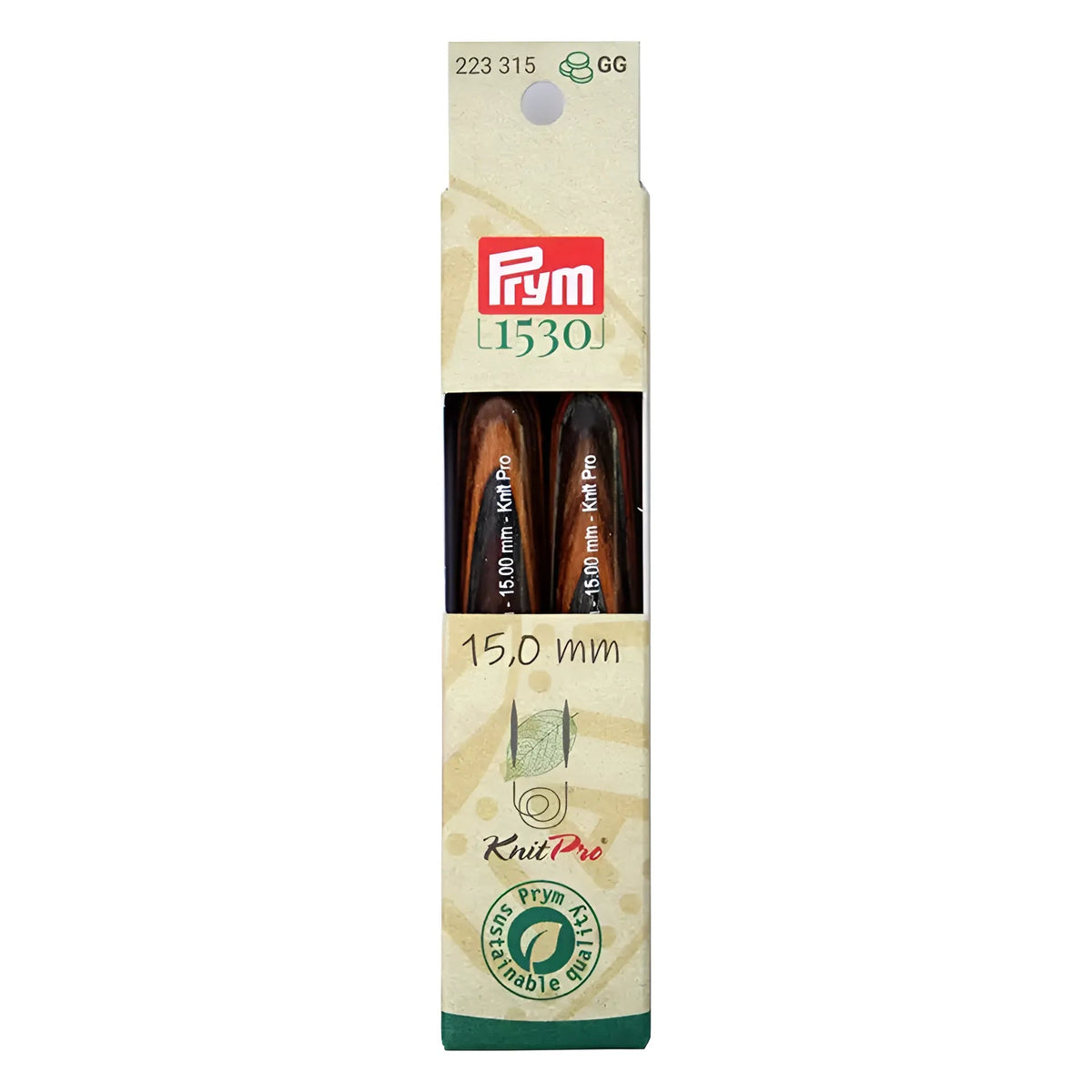 Prym Rundstricknadelspitzen lang Natural (Stärke 15,0 / 12,8 cm)