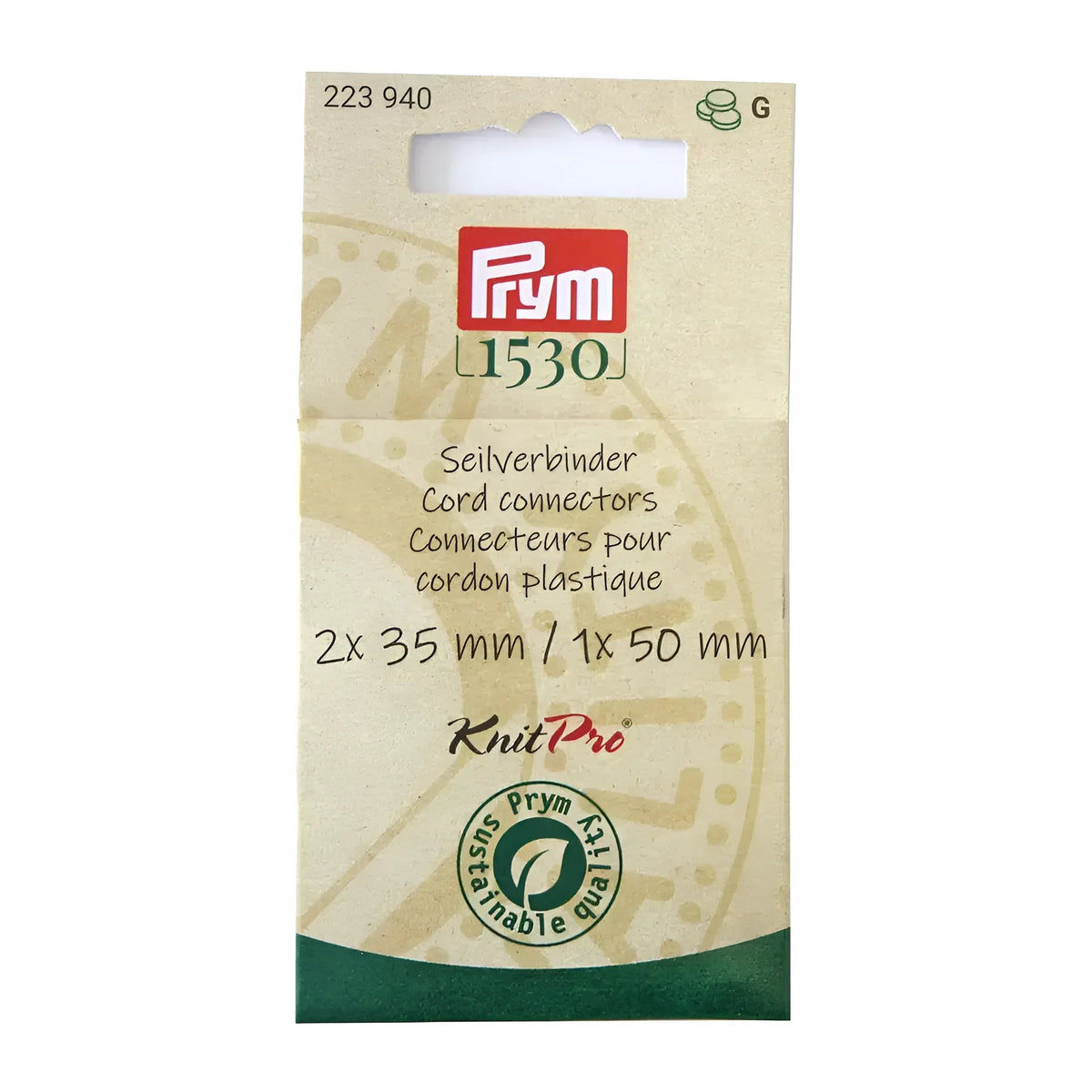 Prym Kabelverbinder-Set für Natural Kabel (35 und 50 mm länge)