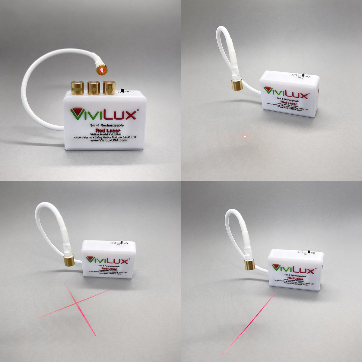 ViviLux 3-in-1 Markier-Laser-System (rot / wiederaufladbar/ magnetisch)