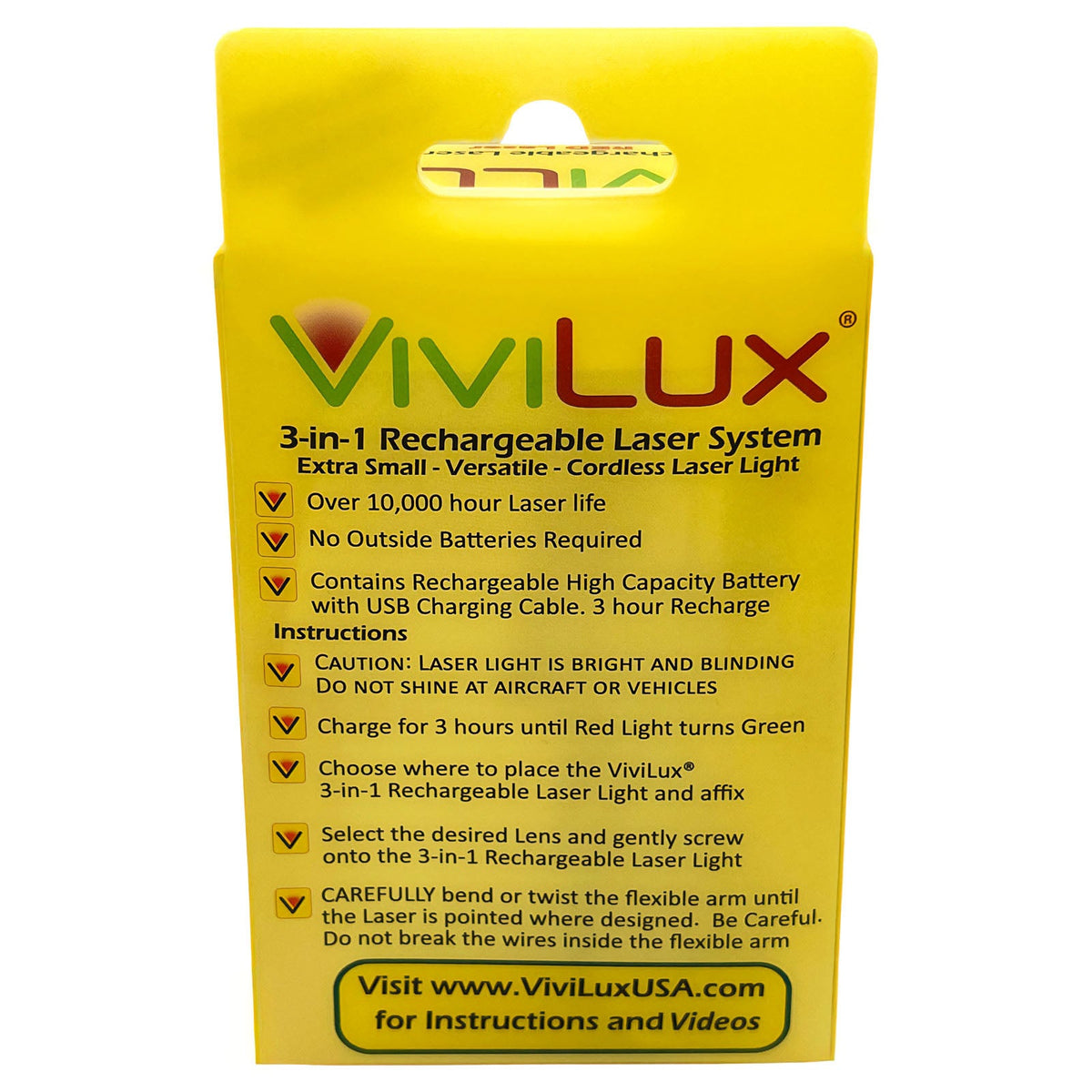 ViviLux 3-in-1 Markier-Laser-System (rot / wiederaufladbar/ magnetisch)