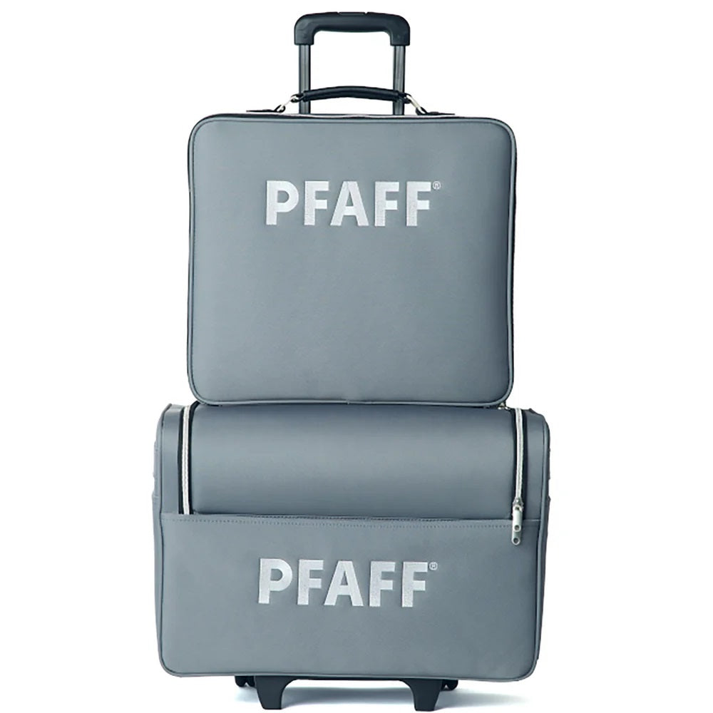 Pfaff Maschinen- & Stickmodul-Koffer/Trolley Set (grau)