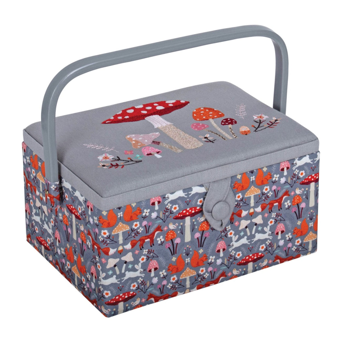 Nähkorb von Hobby Gift Pilze (bestickt / M / 25,5 x 18,5 x 14,5 cm)